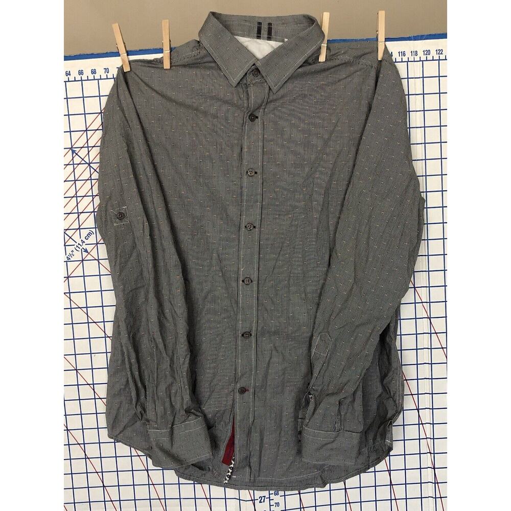 Robert Graham Modern American Shirt M Flip Cuff Plaid Button Down Long Sleeve